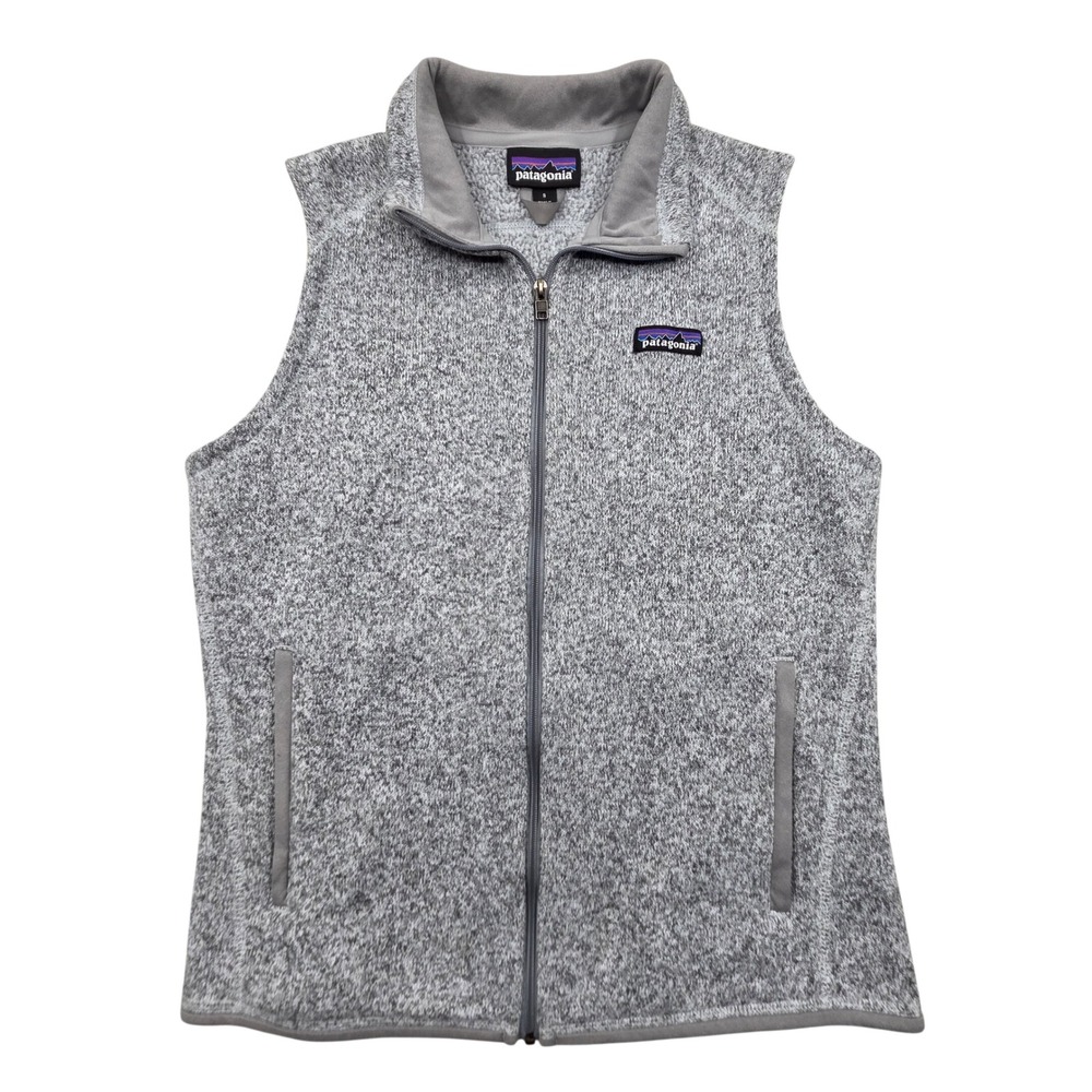 Patagonia Better Sweater Vest Womens Small Gray Heather Full Zip Fleece 25886